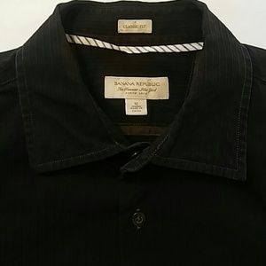 Banana Republic Men Medium Button Down Brown Shirt
